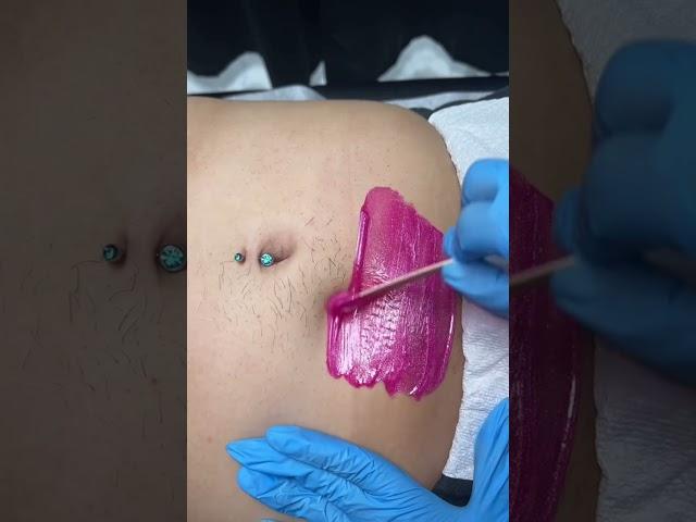 Stomach waxing #brazilianwaxing