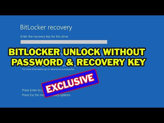 BitLocker Unlock Without Password and Recovery Key | How to Unlock BitLocker in Windows 10 & 11