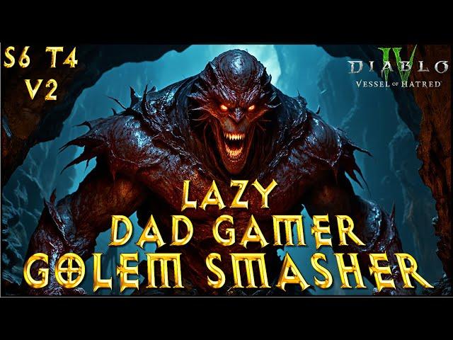 S6 T4 V2 EndGame LAZY Golem Smasher Summoner Necromancer Build Diablo 4 VoH