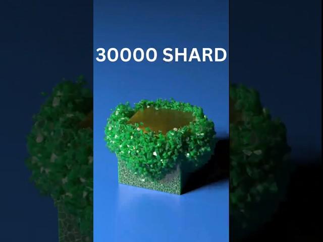 Pyramid breaks a Cube into 30000 pieces #shorts #3d #blender3d #cinema4d #simulation #science #maths