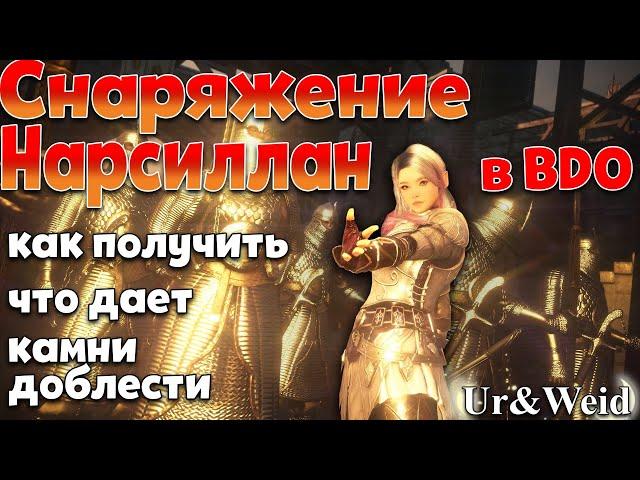 Снаряжение Нарсиллан в Black Desert: как получить, что дает, камни доблести для улучшения Туваллы