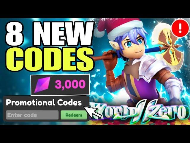 *NEW UPDATE* ROBLOX WORLD ZERO CODES 2024 DECEMBER | WORLD ZERO CODE | WORLD ZERO