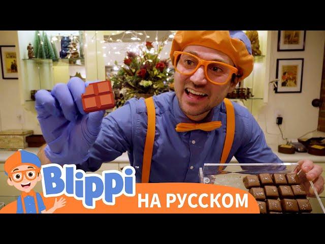 Блиппи готовит ШОКОЛАД! Новая Серия | Обучающие видео для детей | Blippi Russian