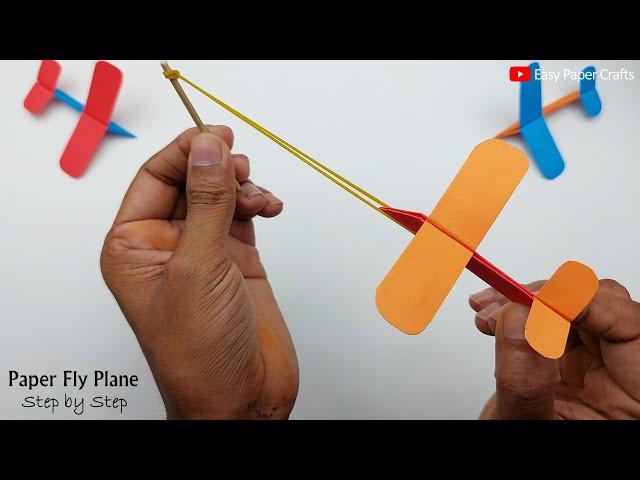 How to Make Paper Toy Plane That Fly Very Fast DIY Rubber Band Plane | Easy Paper Toy Ideas