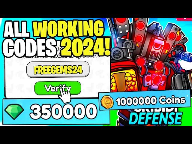 *NEW* ALL WORKING CODES FOR SKIBIDI TOWER DEFENSE IN 2024! ROBLOX SKIBIDI TOWER DEFENSE CODES