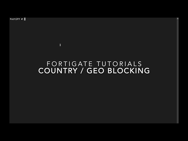 Fortigate Country Blocking | Geo Blocking | Local In Policy Setup + Script!