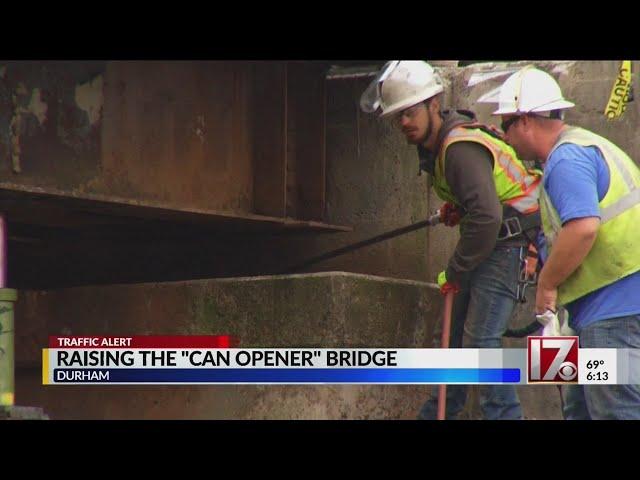 Crews now raising height of infamous Durham bridge