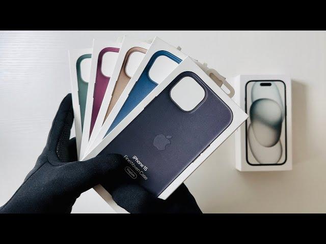 Unboxing All FineWoven Cases for iPhone 15 Black