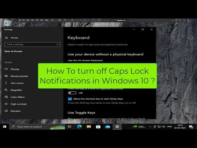 How To turn off Caps Lock Notifications / Windows 11 / FixITKalia