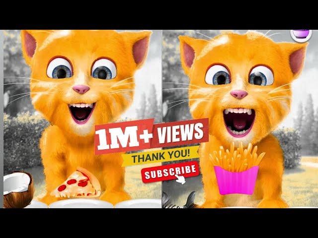 Talking Tom Cat 2 - Talking Cat music so funny | Cat Eating#talkingtom #talkingginger