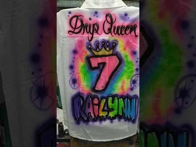 drip queen ️ #airbrush #artwork #painting #paint #design #style #90s #rainbow #colorful #bday