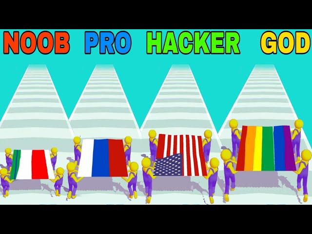 NOOB VS PRO VS HACKER VS GOD in Paint The Flag