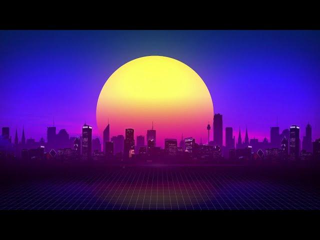 Synth City Motion Background Loop - Vaporwave/Synthwave City Animation Loop - #SynthCityScreenSaver