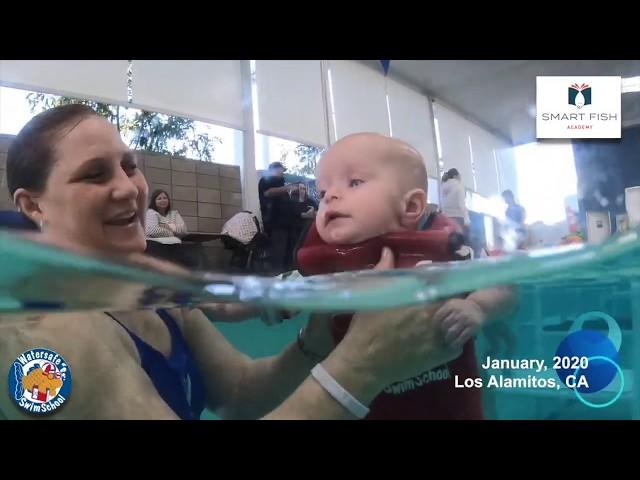 Infant Swim Submersion at 4 months with Miss Stacy