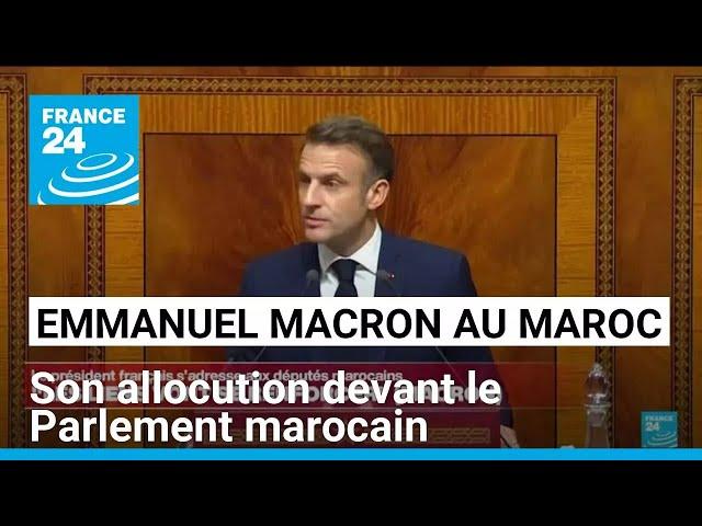 Emmanuel Macron au Maroc : son allocution devant le Parlement marocain • FRANCE 24