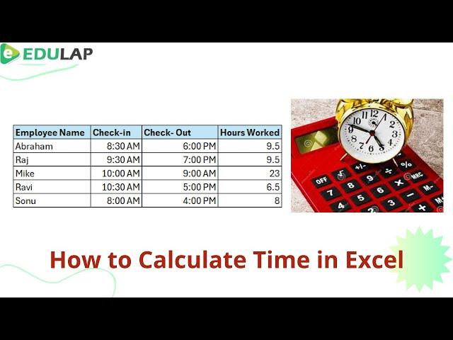 How to Calculate Time in Excel