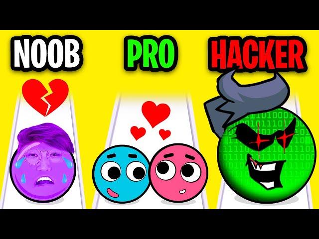 NOOB vs PRO vs HACKER In LOVE BALLS!? (ALL LEVELS!)