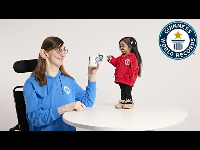 Smallest and Tallest Woman Meet For The First Time EVER! - Guinness World Records