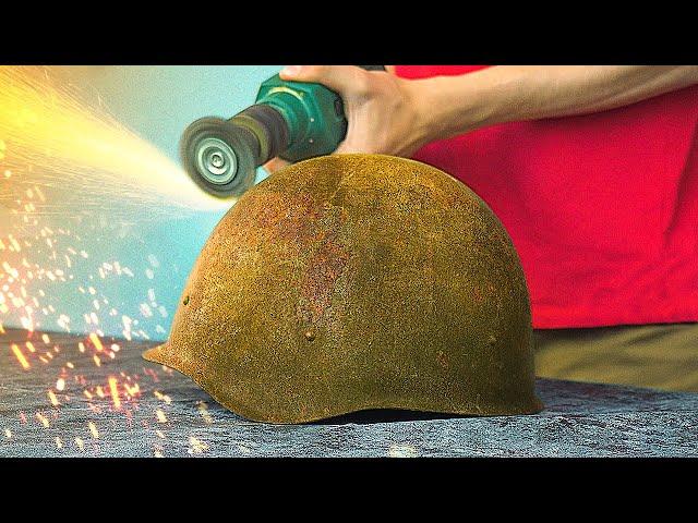 RUSTY WW2 HELMET RESTORATION!