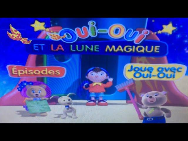 Le Menu du dvd de Oui-Oui et la Lune Magique