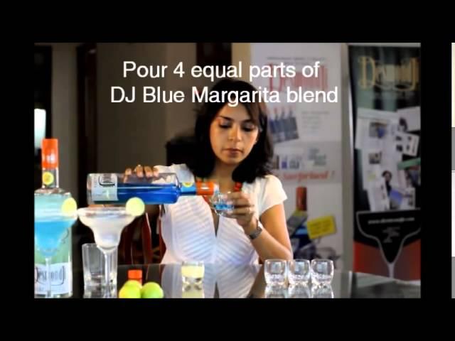 DJ Blue Margarita cocktail with fresh lime juice