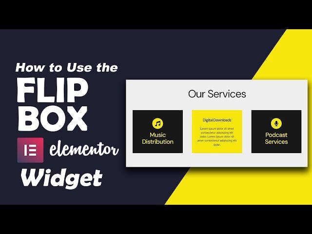 How to use the Elementor Flip Box Widget