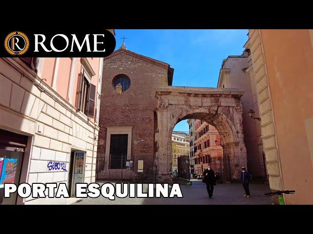 Rome guided tour  Porta Esquilina - Arco di Gallieno [4K Ultra HD]