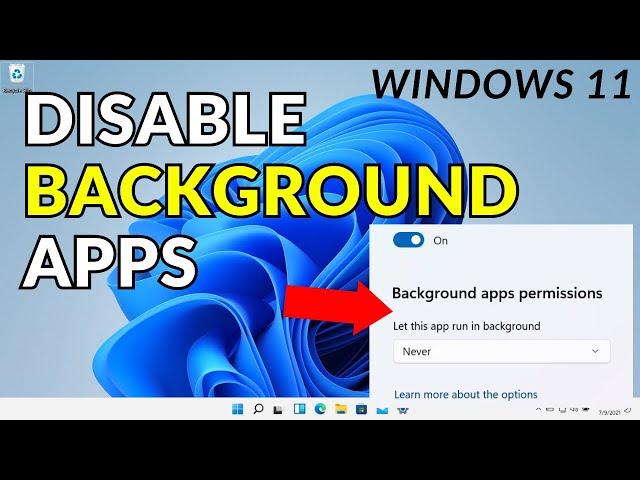 How to disable background apps on windows 11 | Turn off background apps in windows 11