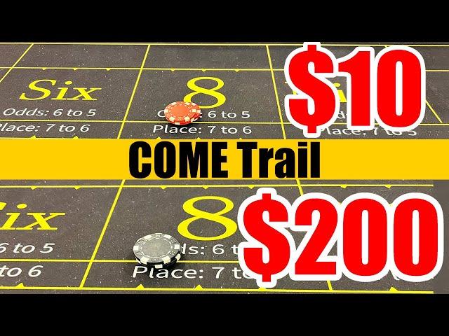 I saw someone who won $40,000 with this Craps Strategy || COME Trail