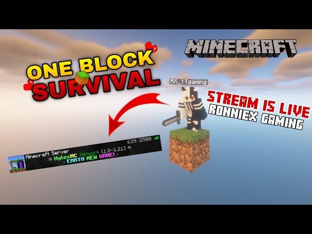 Surviving the Ultimate OneBlock Challenge on HylexMC!  | Minecraft Hindi