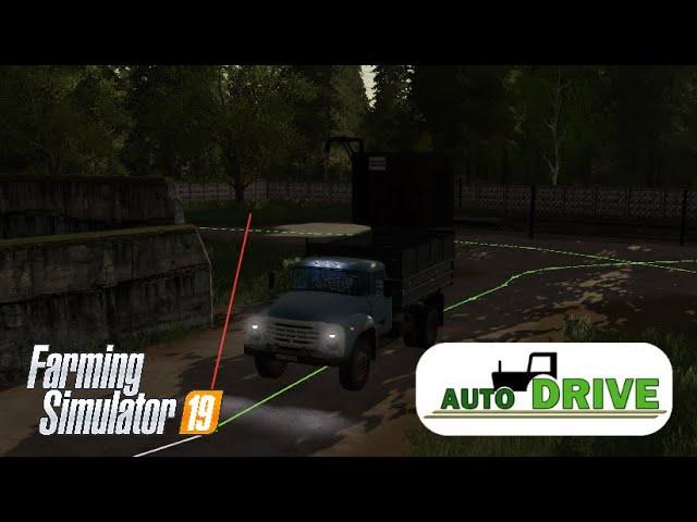 Загрузка с элеватора и доставка с помощью «AutoDrive» для Farming Simulator 19.