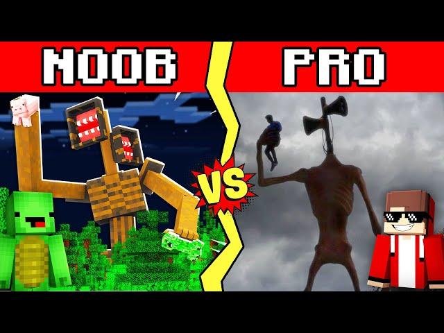 SIREN HEAD House Buid Battle In Minecraft - NOOB VS PRO CHALLENGE - Maizen Mizen Mazien Parody