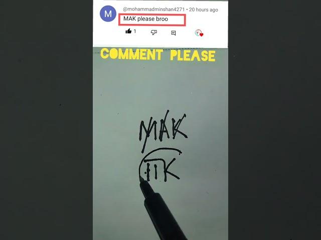 MAK NAME LOGO  comment your name #shorts #trending #viral