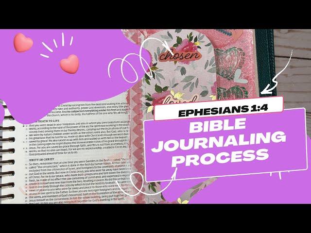 Bible Journaling Process | Ephesians 1:4  | #biblejournaling