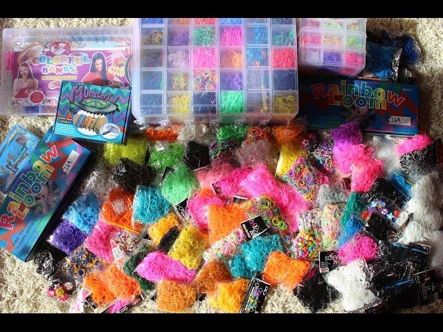 ОБЗОР РЕЗИНОК! Распаковываем огромную посылку резинок RAINBOW LOOM