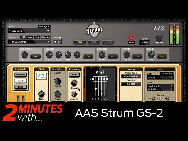 AAS Strum GS-2 VST/AU guitar plugin in action