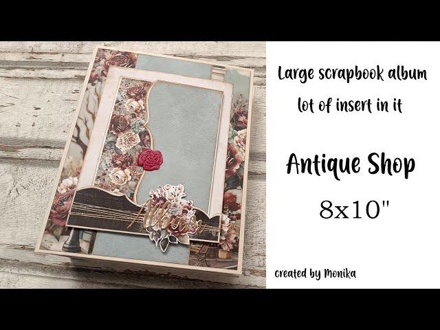 Antique Shop Scrapbook Album 8x10" |  150 + PHOTOS  |  lot of insert | Mintay 2024