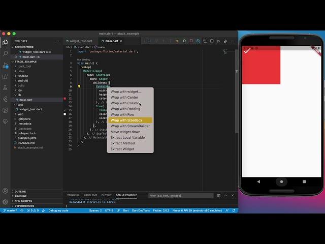 Flutter Basics - The Stack and Positioned Widgets