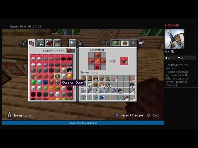 Live Minecraft PS4 - Jungle World #24 Trade Center