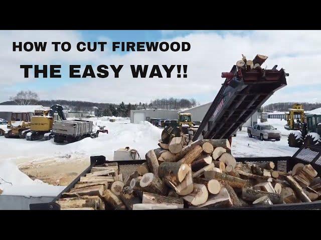 Firewood processor wood cutting machine CORD KING  HOW TO CUT FIREWOOD Dangerous Modern Machines