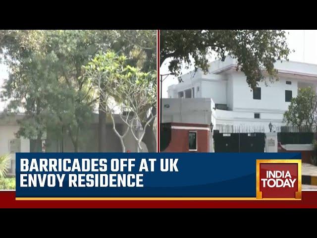 Security Barricades Removed At British Envoy’s Delhi Home After Khalistani Attack At Indian Mission