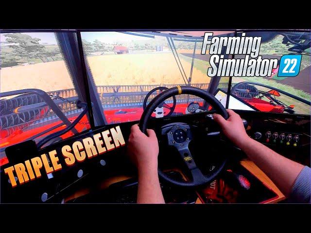 Farming Simulator 22Трипл СкринТри монитораРуль 900 Logitech Driving Force GT