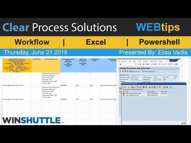 WINSHUTTLE Tutorial & WEBtips: Excel Based Workflow