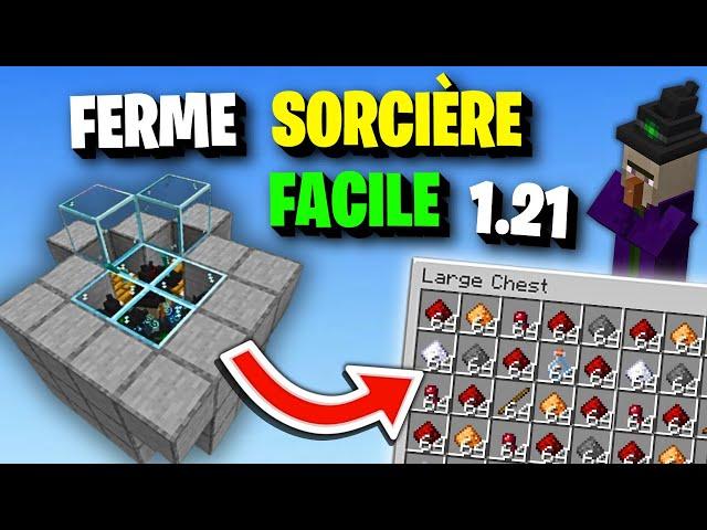 MEILLEURE Ferme à Sorcière Minecraft 1.21!