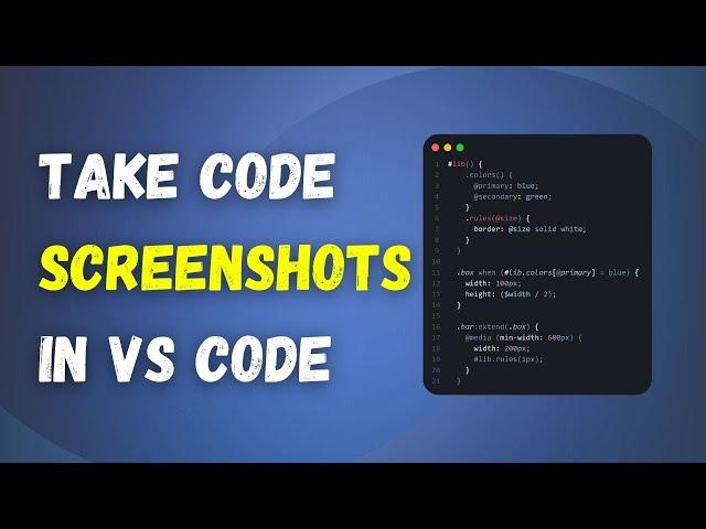 How to take beautiful Screenshots of your Code with CodeSnap | VS Code Extension #vscode