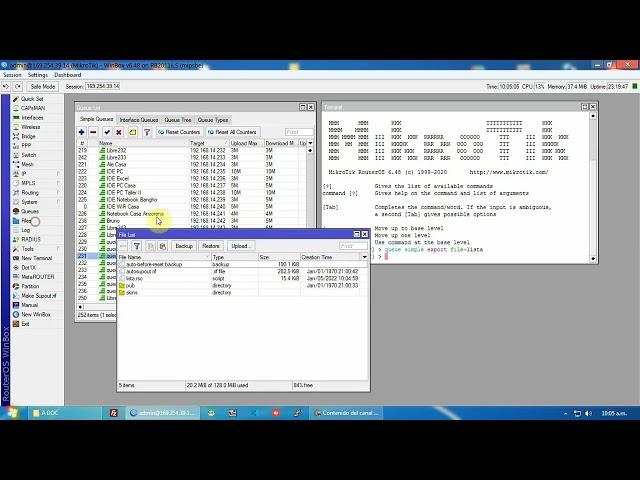 Mikrotik - Exportar Queue Simple