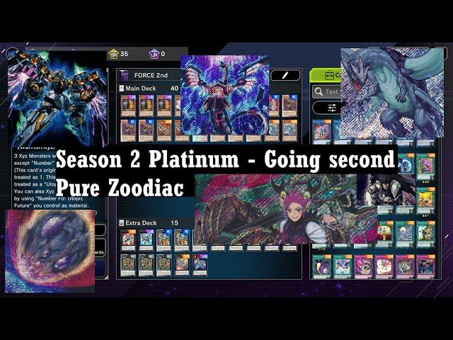 FORCE SECOND PURE ZOODIAC BEASTS - Master Duel Platinum Season 2 Deck Profile