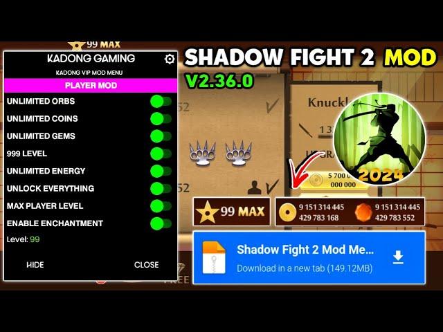 Shadow Fight 2 Mod Menu v2.36.0 | Unlimited Money & Max Level