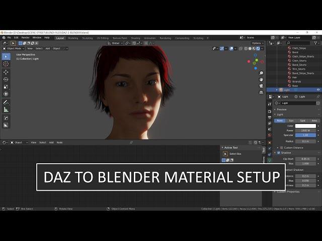 Setting up the Materials of your DAZ 3D Character in Blender