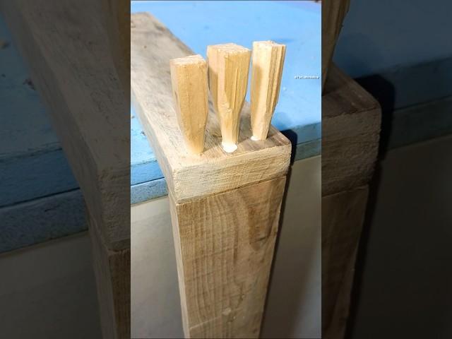 Helpful Woodworking tips and tricks! How to make a hidden wood joint #shorts #woodworking #tips